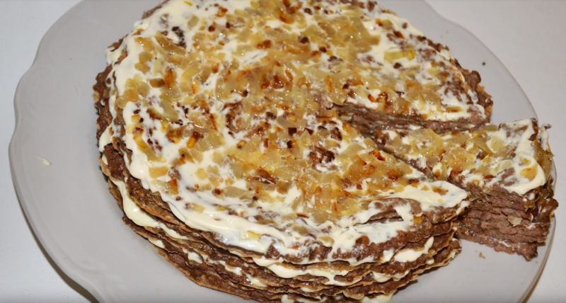 печеночный торт рецепт с фото пошагово